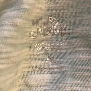 Justice romper, tie-dye, white and turquoise